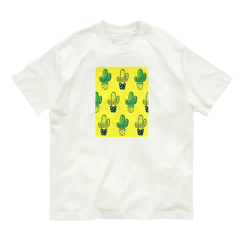 毛深サボテンズ オーガニックコットンTシャツ