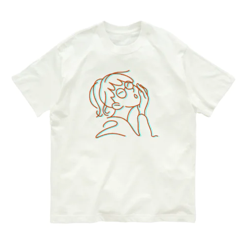 頬 オーガニックコットンTシャツ