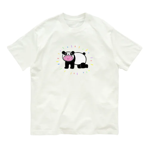 パンダの着ぐるみを着る妖怪百目 Organic Cotton T-Shirt