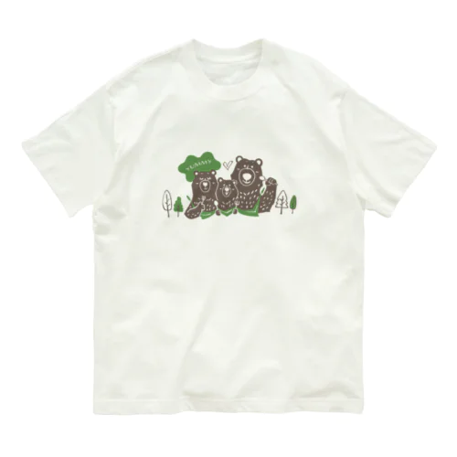 くま親子のランチライム Organic Cotton T-Shirt