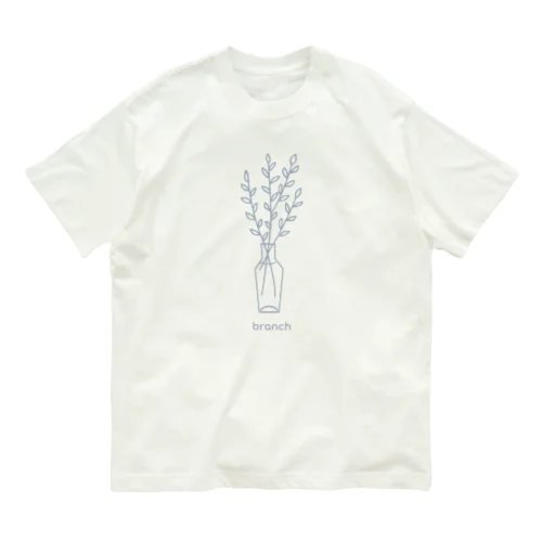 branch（ブルー） オーガニックコットンTシャツ