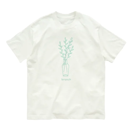 branch（グリーン） オーガニックコットンTシャツ