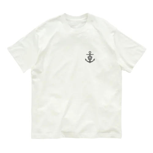 大日本帝国海軍軍記章（ワンポイント　グレー） オーガニックコットンTシャツ