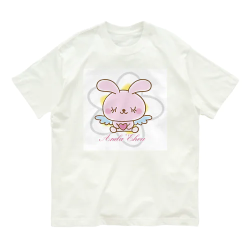 天使のうさぎハピバニちゃん オーガニックコットンTシャツ