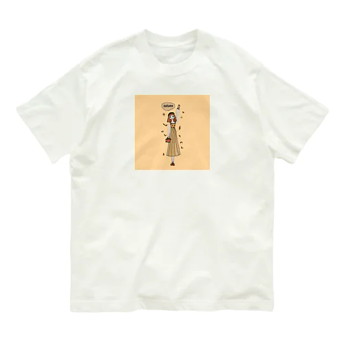 秋の女の子 オーガニックコットンTシャツ