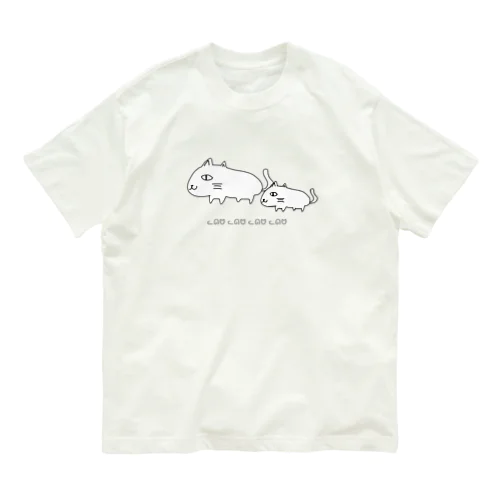 ネコチヤンの親子。 オーガニックコットンTシャツ