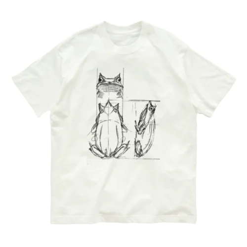 投影図ガエル Organic Cotton T-Shirt