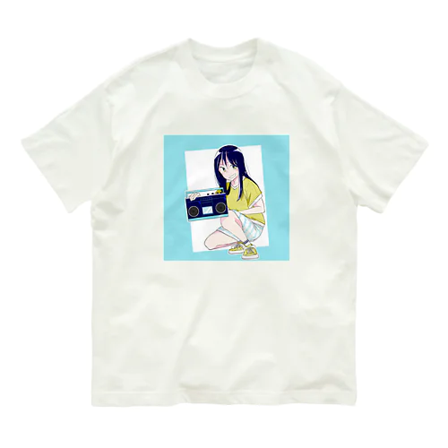 ラジカセの少女Ｂ オーガニックコットンTシャツ