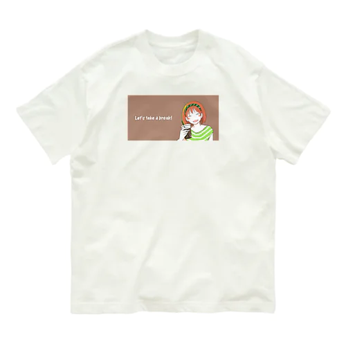 コーヒーの少女 Organic Cotton T-Shirt