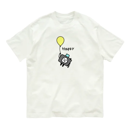 左利きカメラくん オーガニックコットンTシャツ