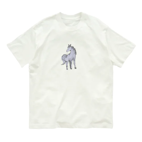 シマエナガ と ポニー Organic Cotton T-Shirt