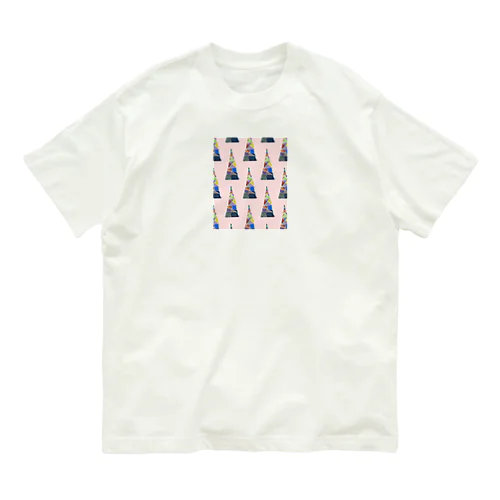 カラフルタワー オーガニックコットンTシャツ