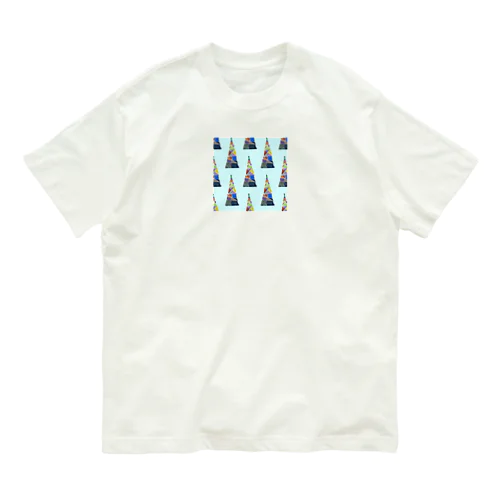 カラフルタワー オーガニックコットンTシャツ