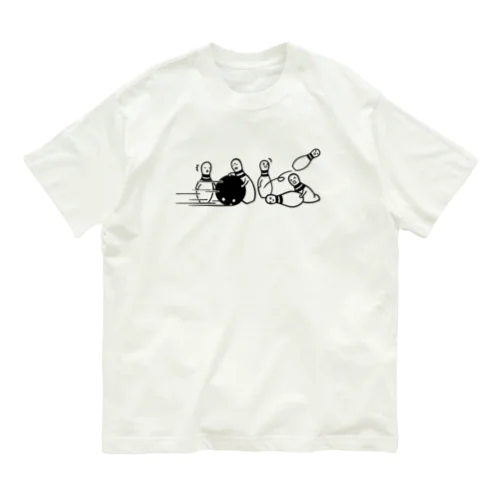 ボーリング場の悲劇（黒） Organic Cotton T-Shirt