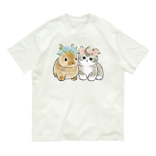 うさにゃん オーガニックコットンTシャツ