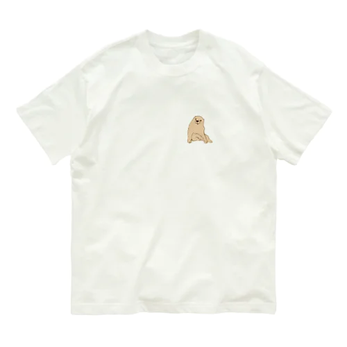 長沢芦雪　子犬（ワンポイント） Organic Cotton T-Shirt