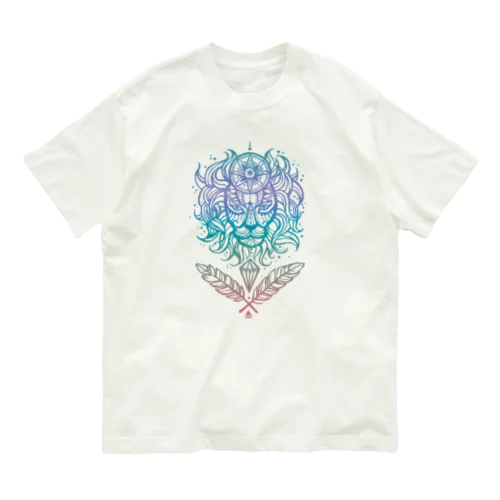 宇宙ライオン（カラフル） Organic Cotton T-Shirt