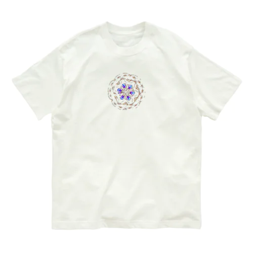 万華鏡〜紫の華〜 オーガニックコットンTシャツ