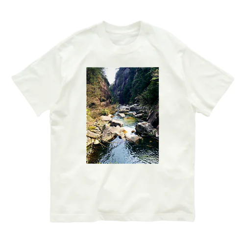 Rivers and waterfalls of nature オーガニックコットンTシャツ