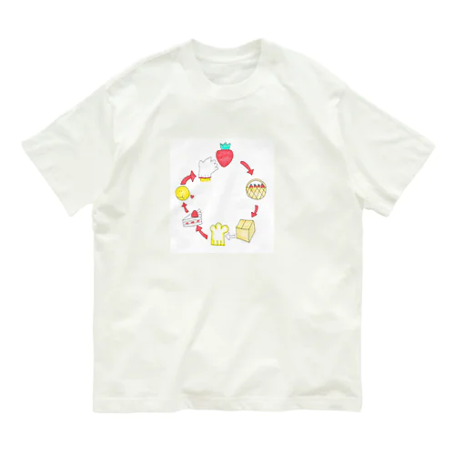 いちごさいくる Organic Cotton T-Shirt