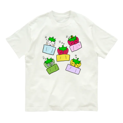 いちごのチーゴくん　みんなでおねんね Organic Cotton T-Shirt