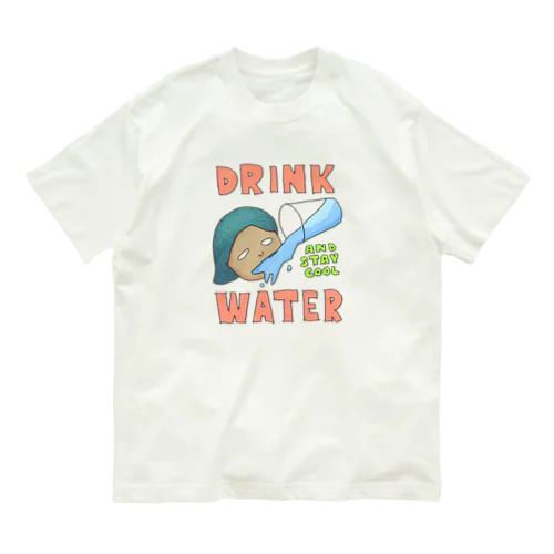 水飲んでクール オーガニックコットンTシャツ