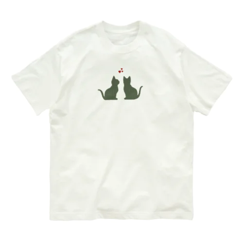 千鳥柄のねこ Organic Cotton T-Shirt