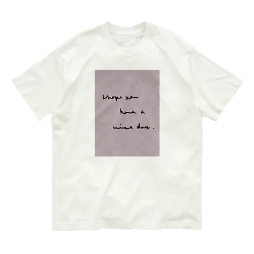 洋書風 message Organic Cotton T-Shirt