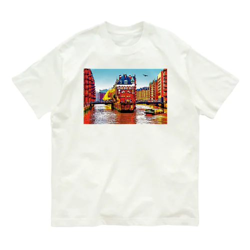 ドイツ ハンブルクの倉庫街 Organic Cotton T-Shirt