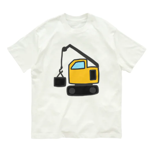 クレーン車 オーガニックコットンTシャツ