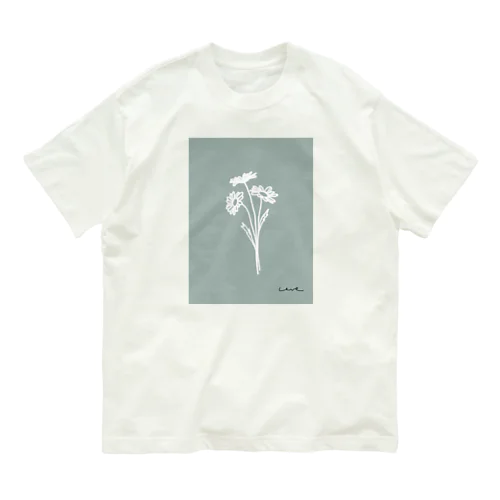 lace Flower *gray green  Organic Cotton T-Shirt
