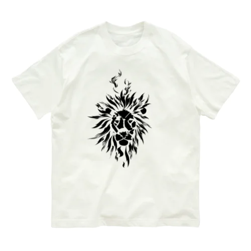 燃えるライオン Organic Cotton T-Shirt