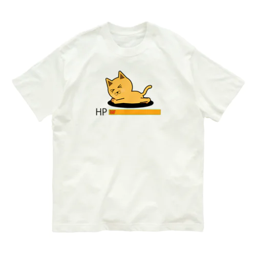 瀕死猫 オーガニックコットンTシャツ