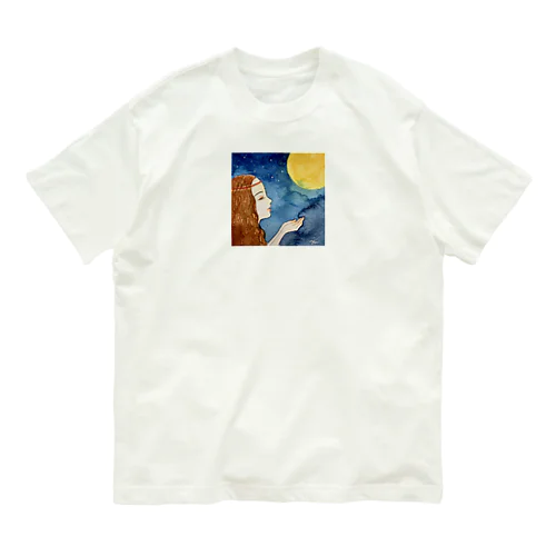 こはくの女神　月のあかり オーガニックコットンTシャツ