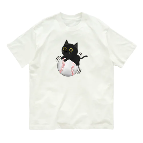 野球猫 オーガニックコットンTシャツ