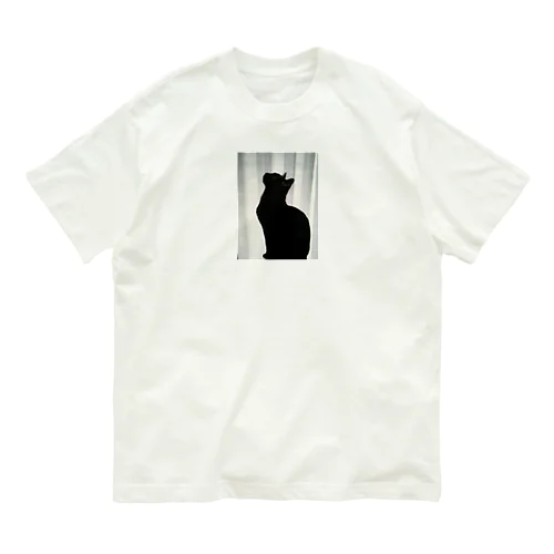 黒猫たずくん♡ オーガニックコットンTシャツ