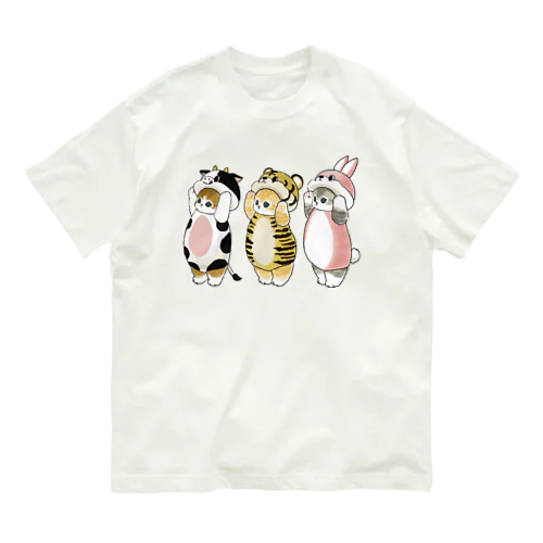 被り物にゃん オーガニックコットンTシャツ