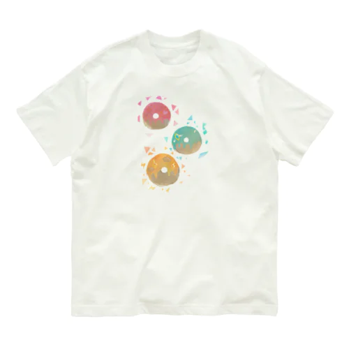 カラフルドーナツ オーガニックコットンTシャツ