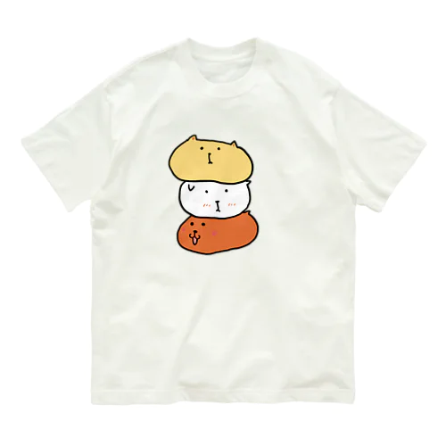 ねこいぬかぴ オーガニックコットンTシャツ