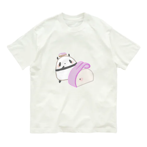 かまぼこが持つポテンシャルにほれぼれするパンダ Organic Cotton T-Shirt