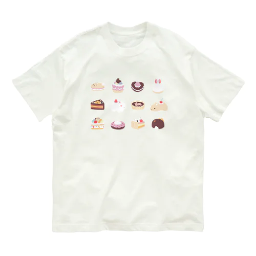 ラビットorケーキ(横長) オーガニックコットンTシャツ