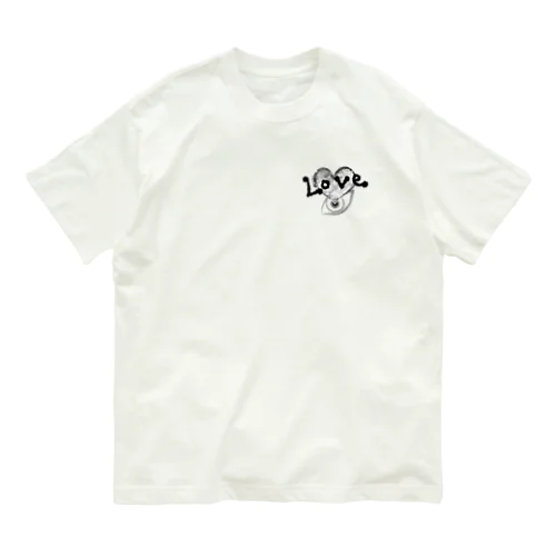 瞳に映るLOVE❤︎ Organic Cotton T-Shirt