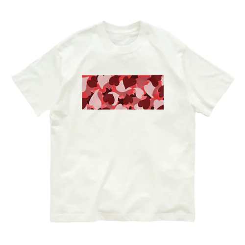 ハートカモボックスプリント Organic Cotton T-Shirt