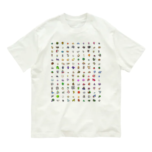 【旧】カジモン（ドット絵）オーガニックコットンTシャツ 유기농 코튼 티셔츠