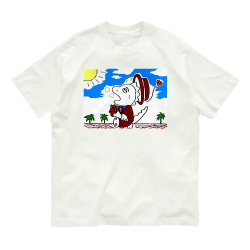 走れ恐竜君 オーガニックコットンTシャツ