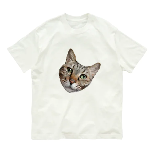 猫様のお顔 オーガニックコットンTシャツ