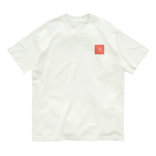 Retre.-リトル-ロゴ入りグッズサーモンピンク Organic Cotton T-Shirt