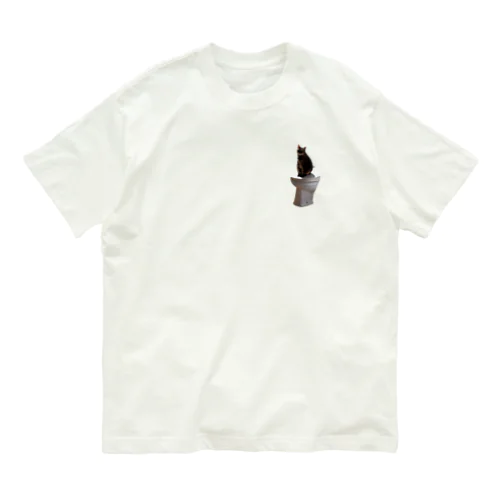 猫様onお手洗い Organic Cotton T-Shirt