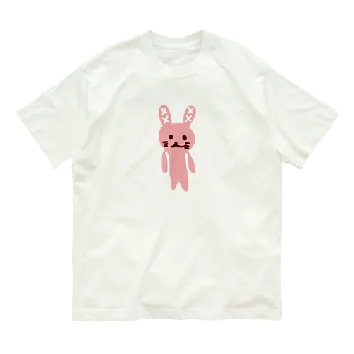 バツうさぎ オーガニックコットンTシャツ