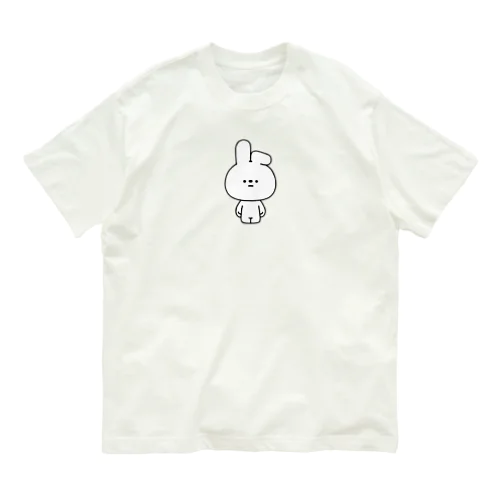 量産うさぎ みみおれ オーガニックコットンTシャツ